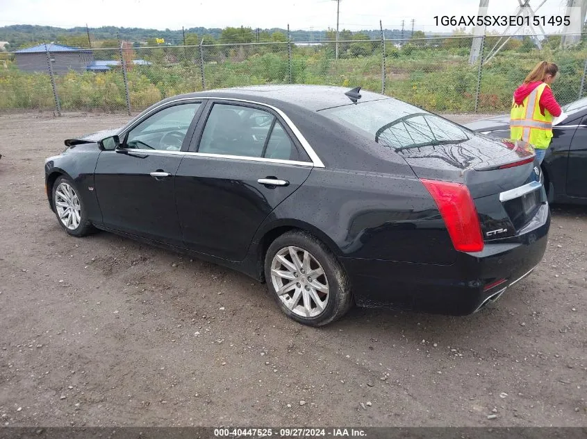 2014 Cadillac Cts Luxury VIN: 1G6AX5SX3E0151495 Lot: 40447525