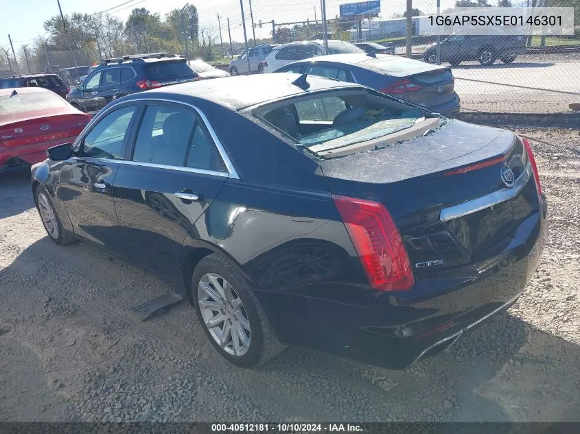 2014 Cadillac Cts Standard VIN: 1G6AP5SX5E0146301 Lot: 40512181