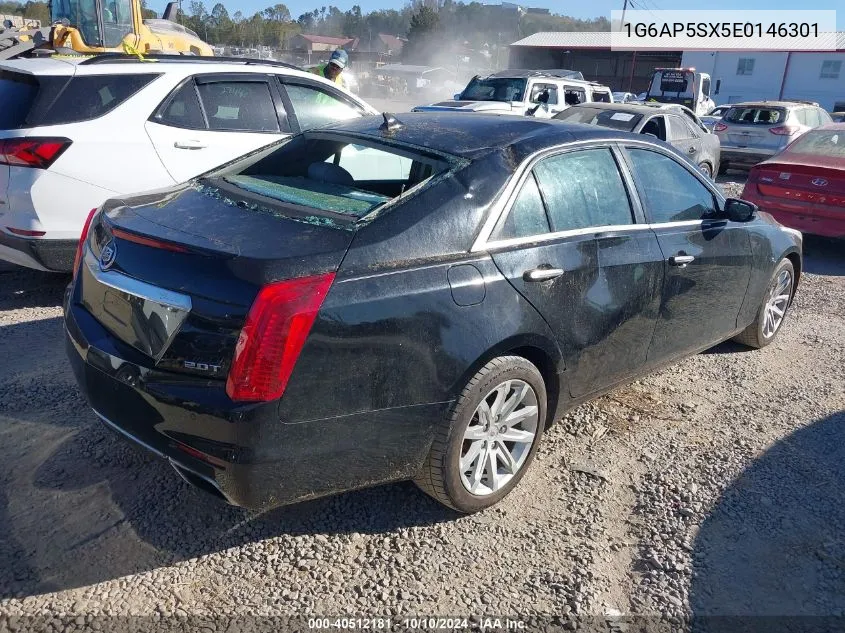 2014 Cadillac Cts Standard VIN: 1G6AP5SX5E0146301 Lot: 40512181