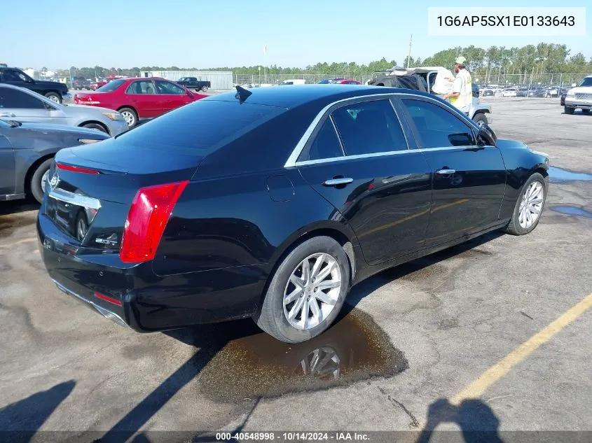 2014 Cadillac Cts Standard VIN: 1G6AP5SX1E0133643 Lot: 40548998