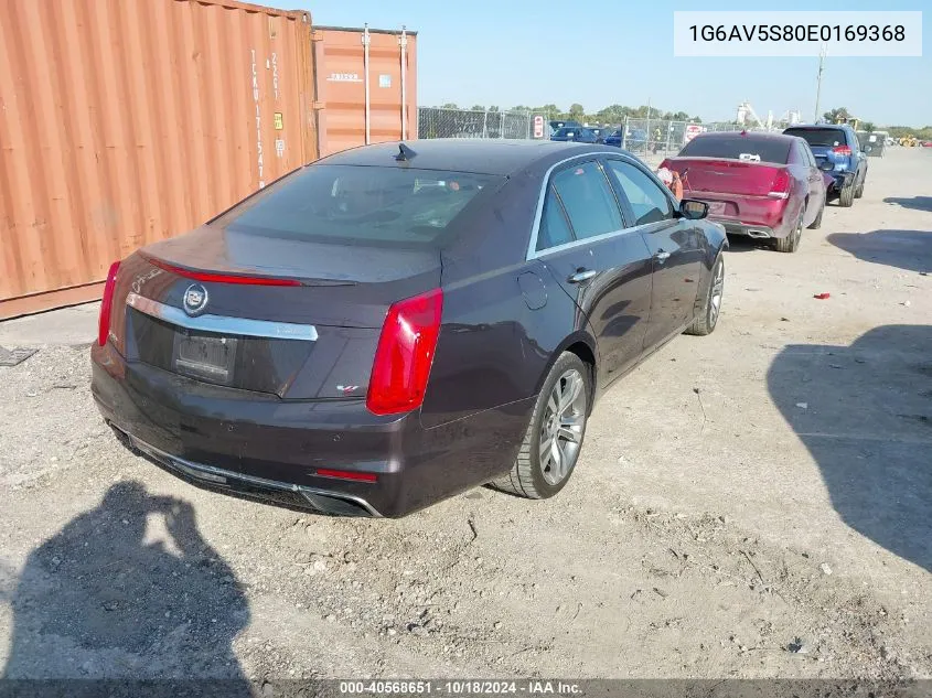 2014 Cadillac Cts Vsport Premium VIN: 1G6AV5S80E0169368 Lot: 40568651