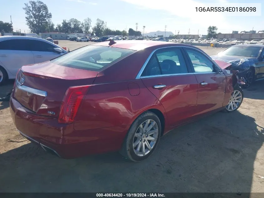 2014 Cadillac Cts Luxury VIN: 1G6AR5S34E0186098 Lot: 40634420