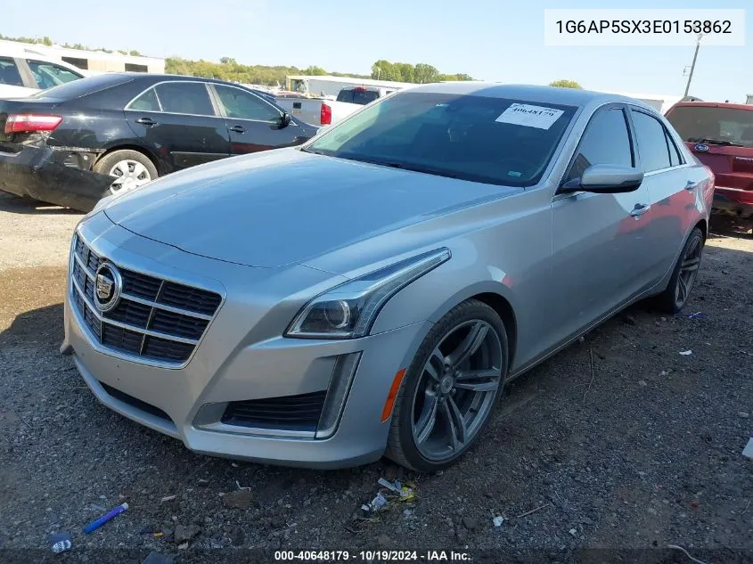 2014 Cadillac Cts Standard VIN: 1G6AP5SX3E0153862 Lot: 40648179