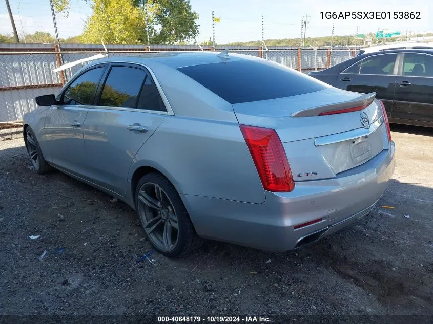 2014 Cadillac Cts Standard VIN: 1G6AP5SX3E0153862 Lot: 40648179