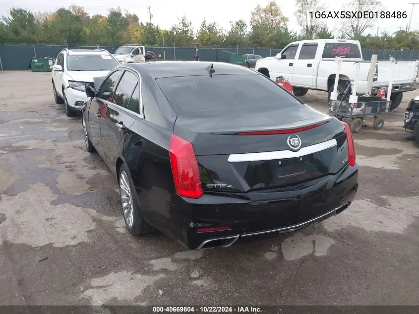 2014 Cadillac Cts Luxury VIN: 1G6AX5SX0E0188486 Lot: 40669804