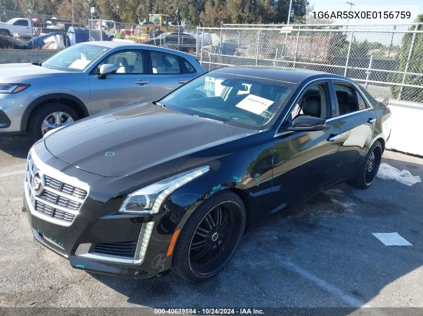 2014 Cadillac Cts Luxury VIN: 1G6AR5SX0E0156759 Lot: 40689584