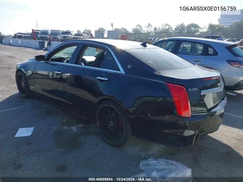 2014 Cadillac Cts Luxury VIN: 1G6AR5SX0E0156759 Lot: 40689584