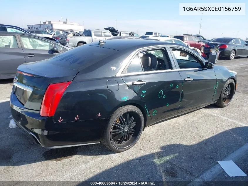 2014 Cadillac Cts Luxury VIN: 1G6AR5SX0E0156759 Lot: 40689584