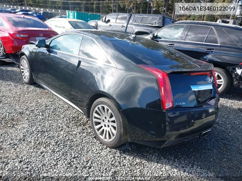 2014 Cadillac Cts Standard VIN: 1G6DA1E34E0122099 Lot: 40691881