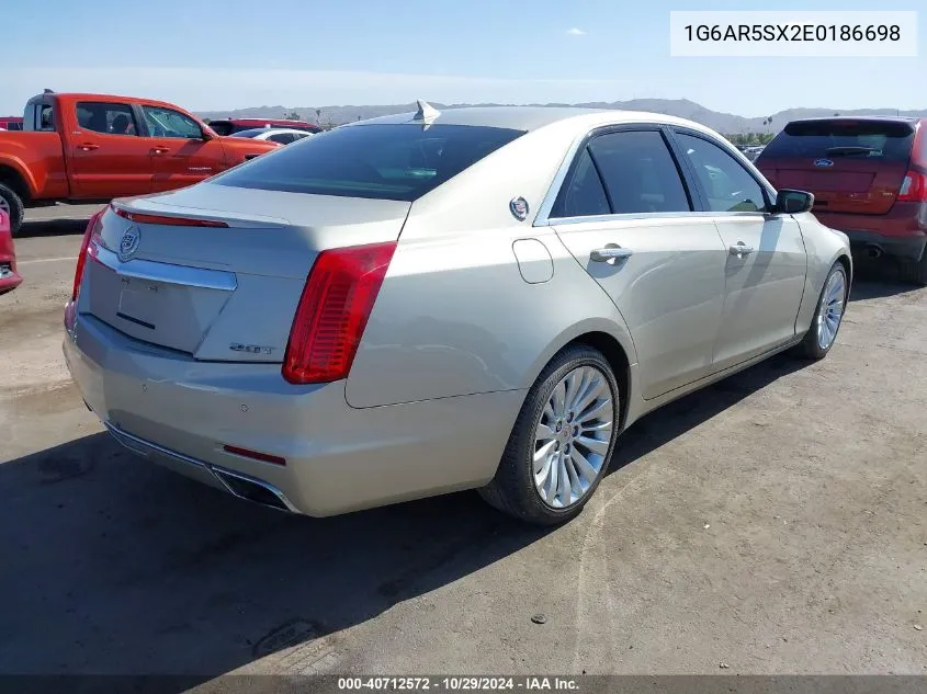 2014 Cadillac Cts Luxury VIN: 1G6AR5SX2E0186698 Lot: 40712572