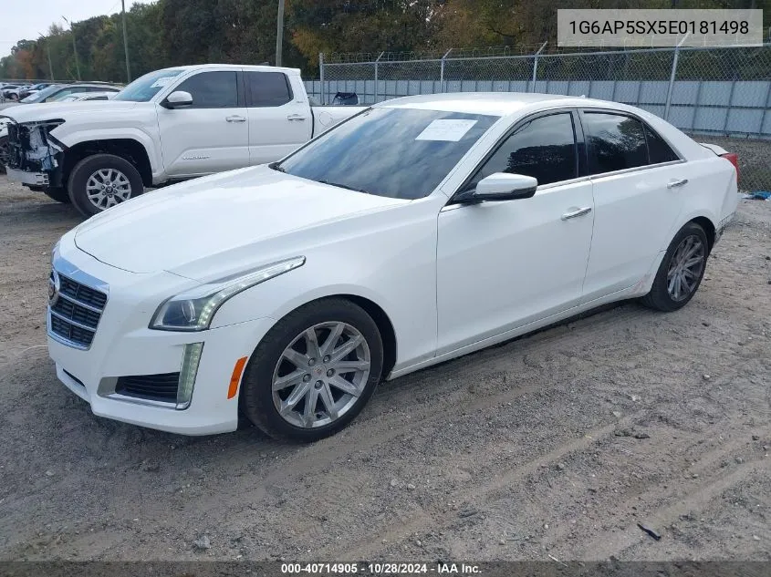 2014 Cadillac Cts Standard VIN: 1G6AP5SX5E0181498 Lot: 40714905