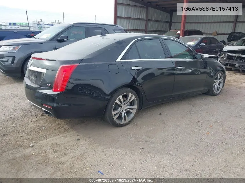 2014 Cadillac Cts Vsport Premium VIN: 1G6AV5S87E0157413 Lot: 40726389