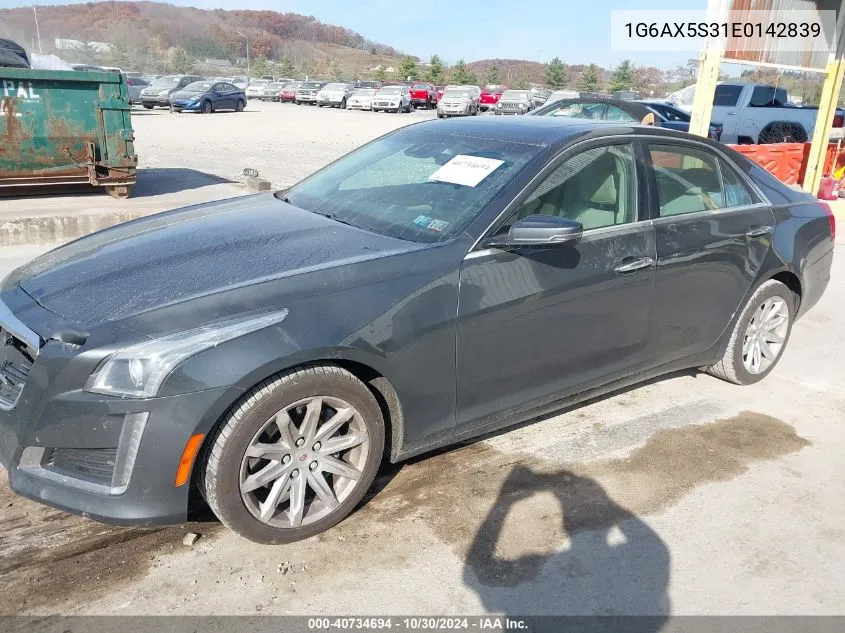 2014 Cadillac Cts Luxury VIN: 1G6AX5S31E0142839 Lot: 40734694