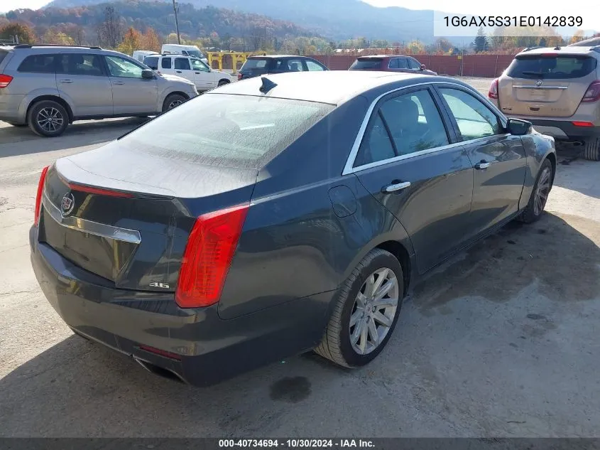 2014 Cadillac Cts Luxury VIN: 1G6AX5S31E0142839 Lot: 40734694