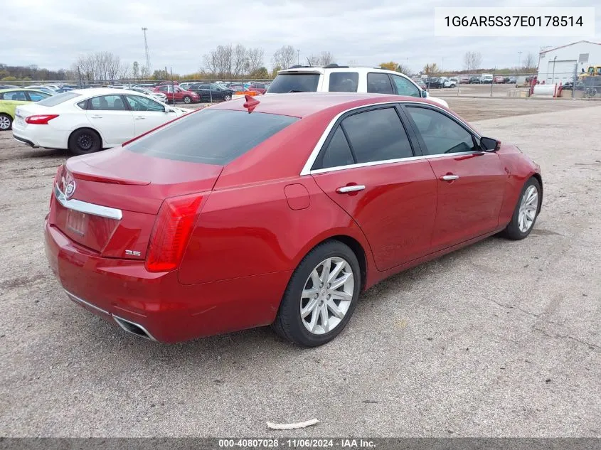 2014 Cadillac Cts Luxury VIN: 1G6AR5S37E0178514 Lot: 40807028