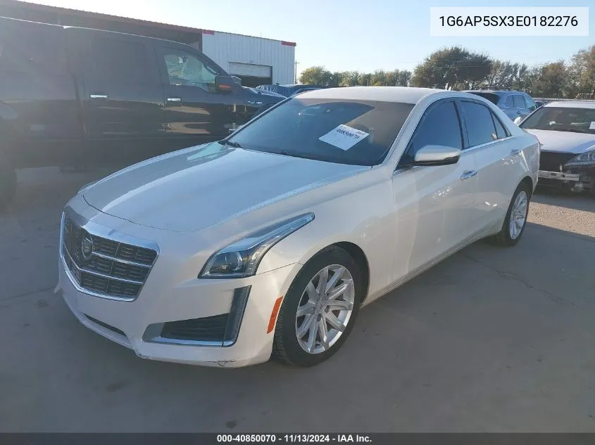 2014 Cadillac Cts Standard VIN: 1G6AP5SX3E0182276 Lot: 40850070