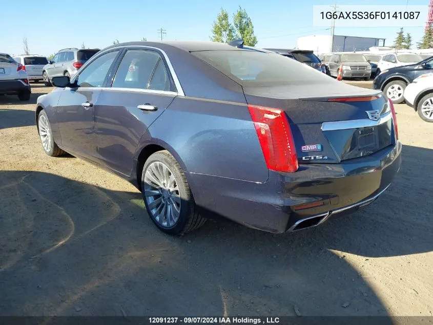 2015 Cadillac Cts VIN: 1G6AX5S36F0141087 Lot: 12091237