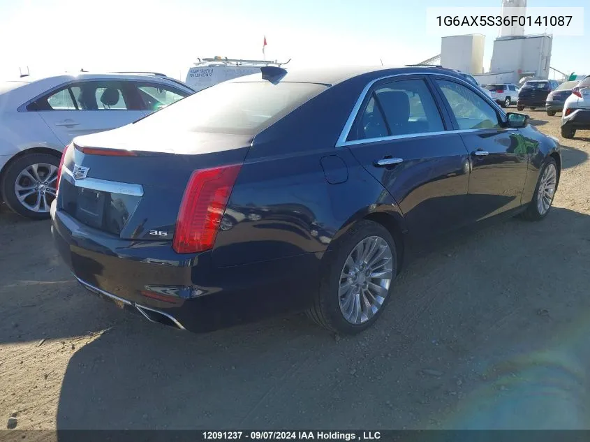 2015 Cadillac Cts VIN: 1G6AX5S36F0141087 Lot: 12091237