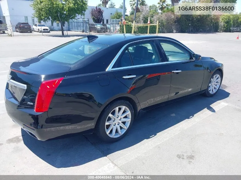 2015 Cadillac Cts Luxury VIN: 1G6AR5S38F0136600 Lot: 40045845