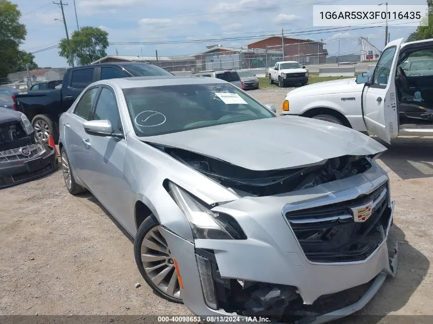 2015 Cadillac Cts Luxury VIN: 1G6AR5SX3F0116435 Lot: 40098653