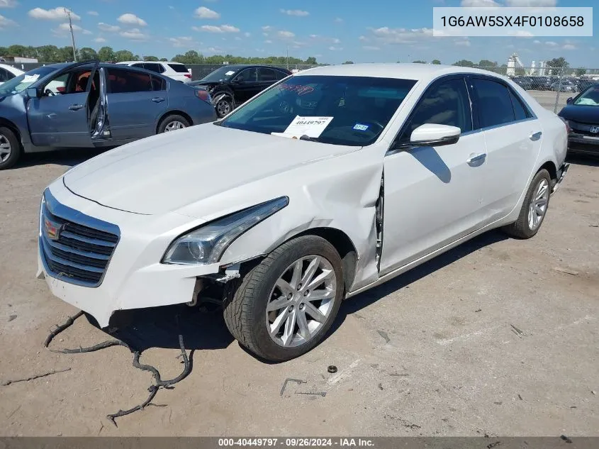 2015 Cadillac Cts Standard VIN: 1G6AW5SX4F0108658 Lot: 40449797