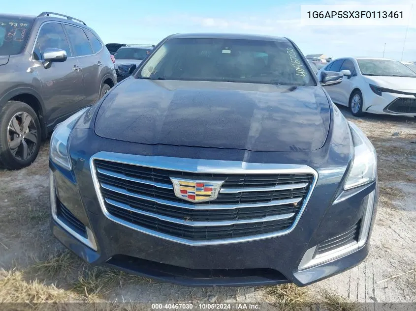 2015 Cadillac Cts VIN: 1G6AP5SX3F0113461 Lot: 40467030