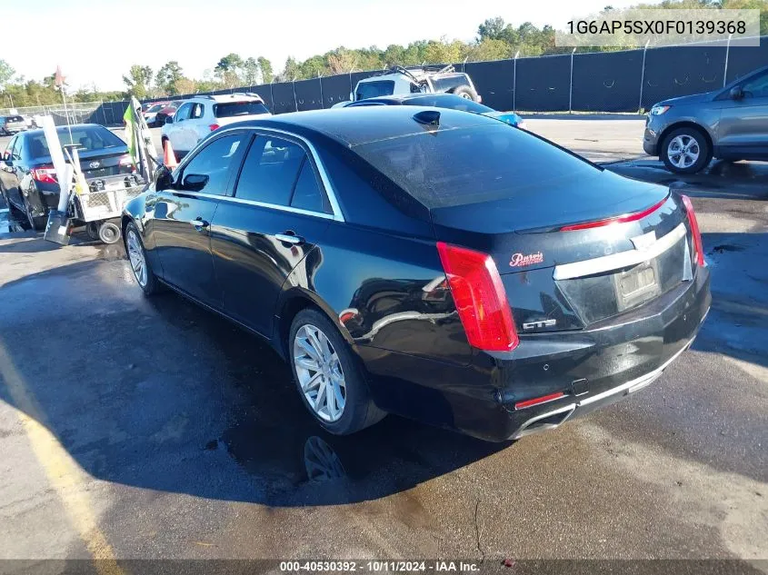 2015 Cadillac Cts Standard VIN: 1G6AP5SX0F0139368 Lot: 40530392