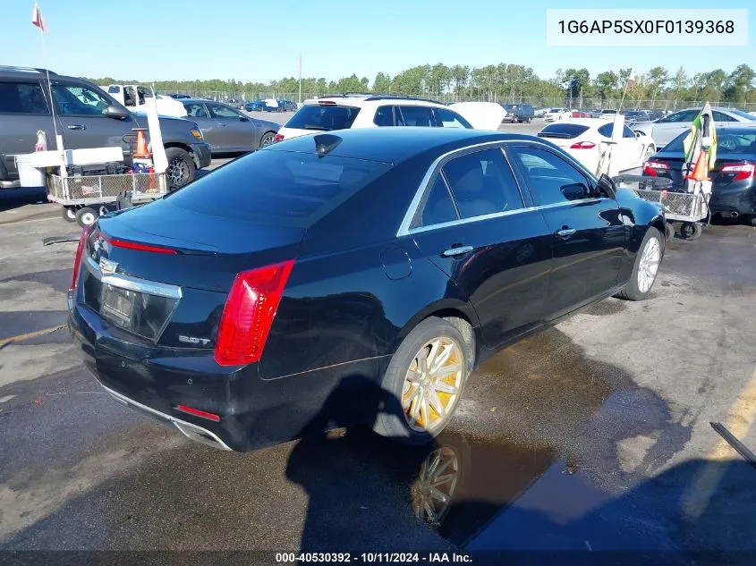 2015 Cadillac Cts Standard VIN: 1G6AP5SX0F0139368 Lot: 40530392