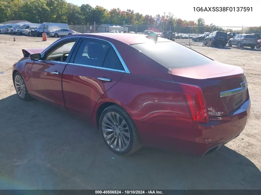 2015 Cadillac Cts Luxury VIN: 1G6AX5S38F0137591 Lot: 40556524