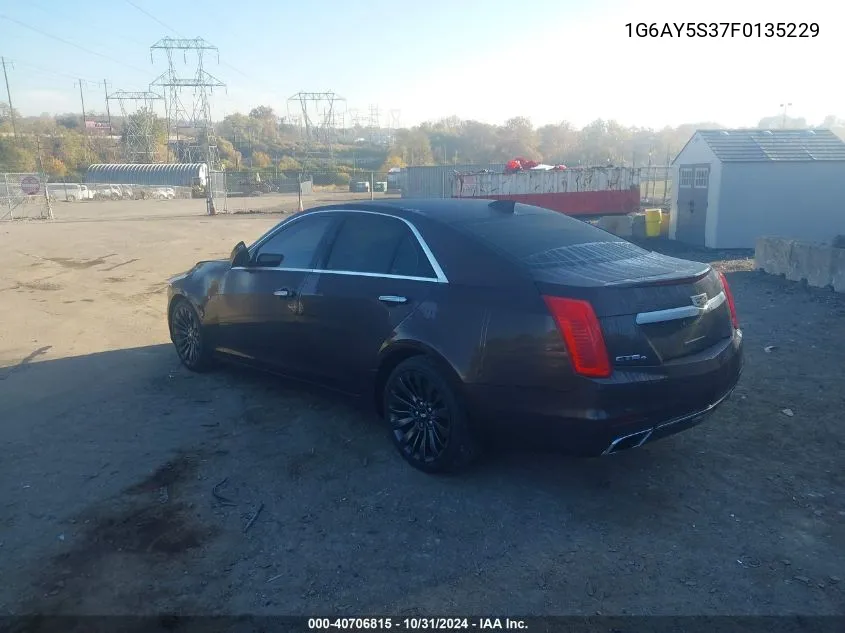 2015 Cadillac Cts Performance VIN: 1G6AY5S37F0135229 Lot: 40706815