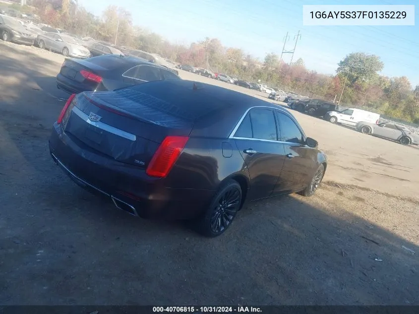 2015 Cadillac Cts Performance VIN: 1G6AY5S37F0135229 Lot: 40706815