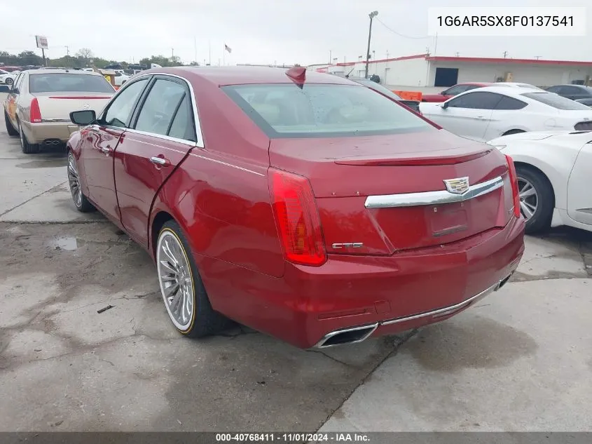 2015 Cadillac Cts Luxury VIN: 1G6AR5SX8F0137541 Lot: 40768411