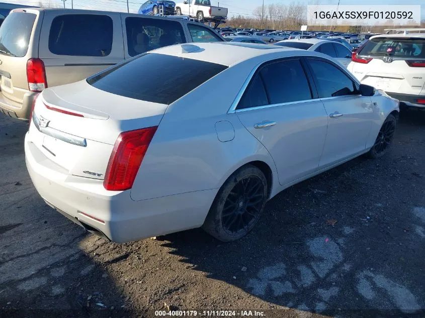 2015 Cadillac Cts Luxury VIN: 1G6AX5SX9F0120592 Lot: 40801179