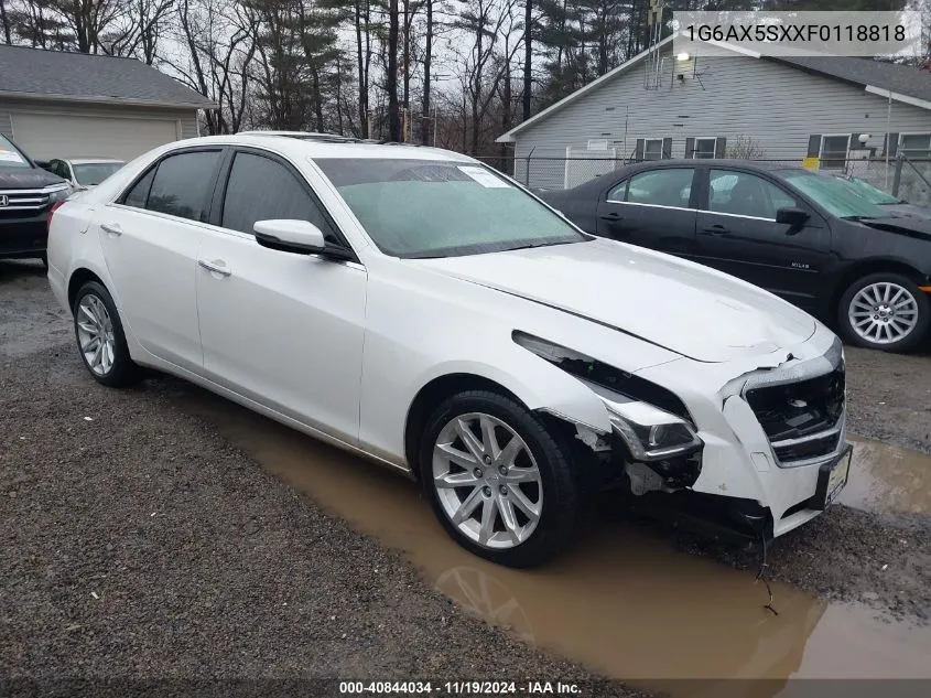 2015 Cadillac Cts Luxury VIN: 1G6AX5SXXF0118818 Lot: 40844034