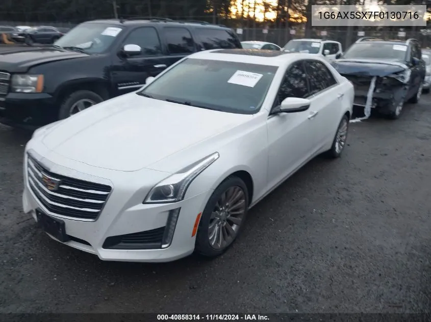 2015 Cadillac Cts Luxury VIN: 1G6AX5SX7F0130716 Lot: 40858314