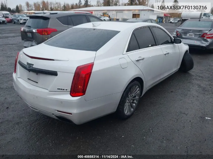 2015 Cadillac Cts Luxury VIN: 1G6AX5SX7F0130716 Lot: 40858314