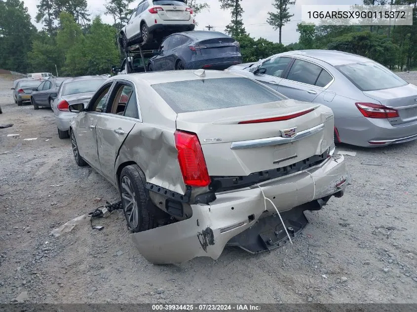 2016 Cadillac Cts Luxury Collection VIN: 1G6AR5SX9G0115372 Lot: 39934425