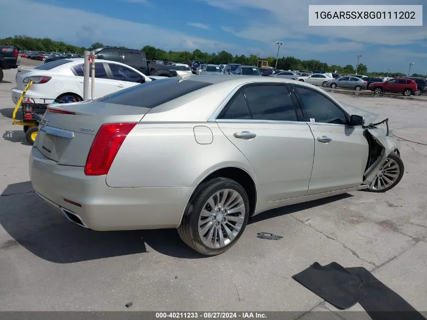 1G6AR5SX8G0111202 2016 Cadillac Cts Luxury Collection