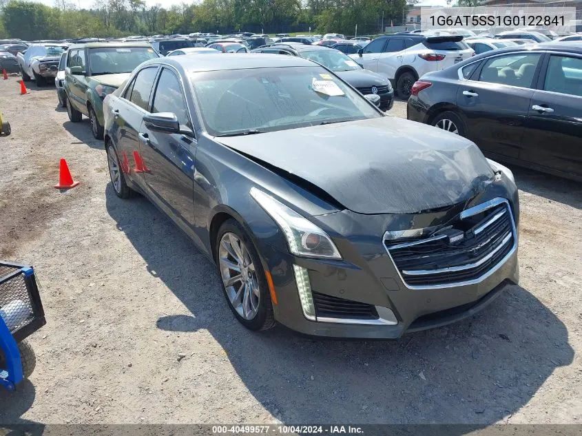 2016 Cadillac Cts Premium Collection VIN: 1G6AT5SS1G0122841 Lot: 40499577