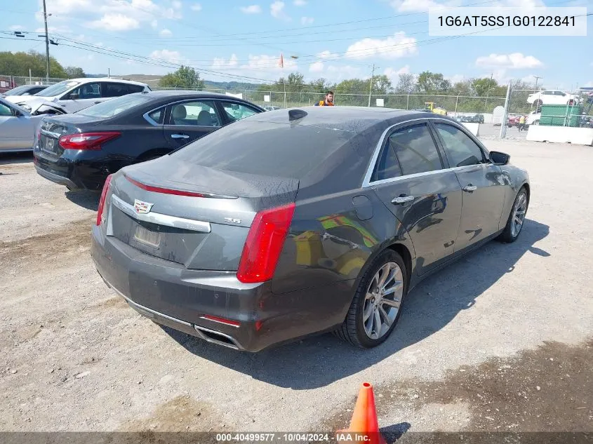 2016 Cadillac Cts Premium Collection VIN: 1G6AT5SS1G0122841 Lot: 40499577