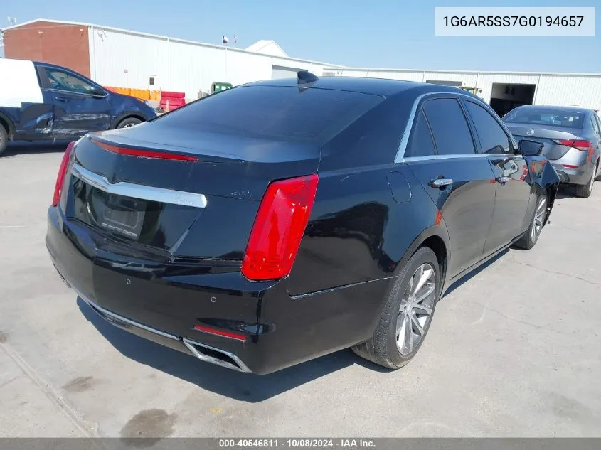 1G6AR5SS7G0194657 2016 Cadillac Cts Luxury Collection Rwd