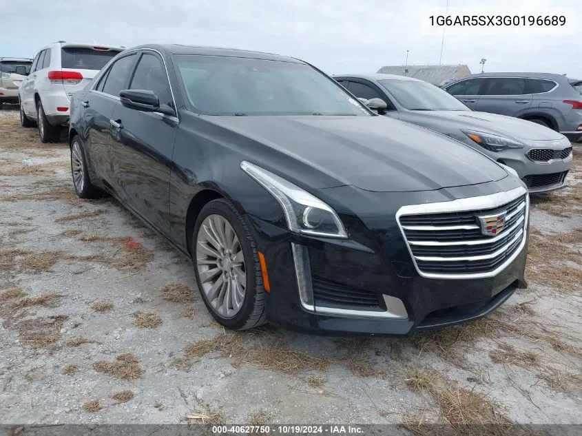 2016 Cadillac Cts Luxury Collection VIN: 1G6AR5SX3G0196689 Lot: 40627750