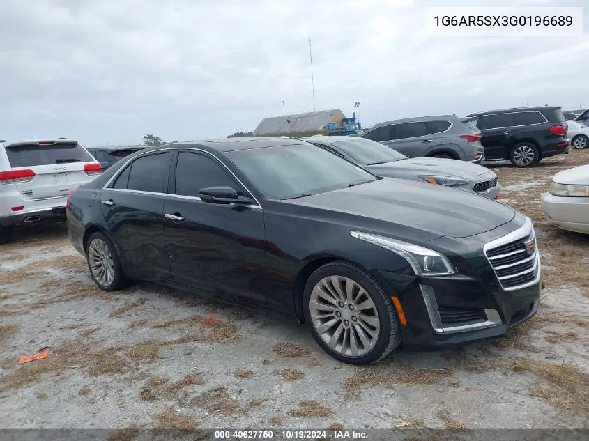 2016 Cadillac Cts Luxury Collection VIN: 1G6AR5SX3G0196689 Lot: 40627750