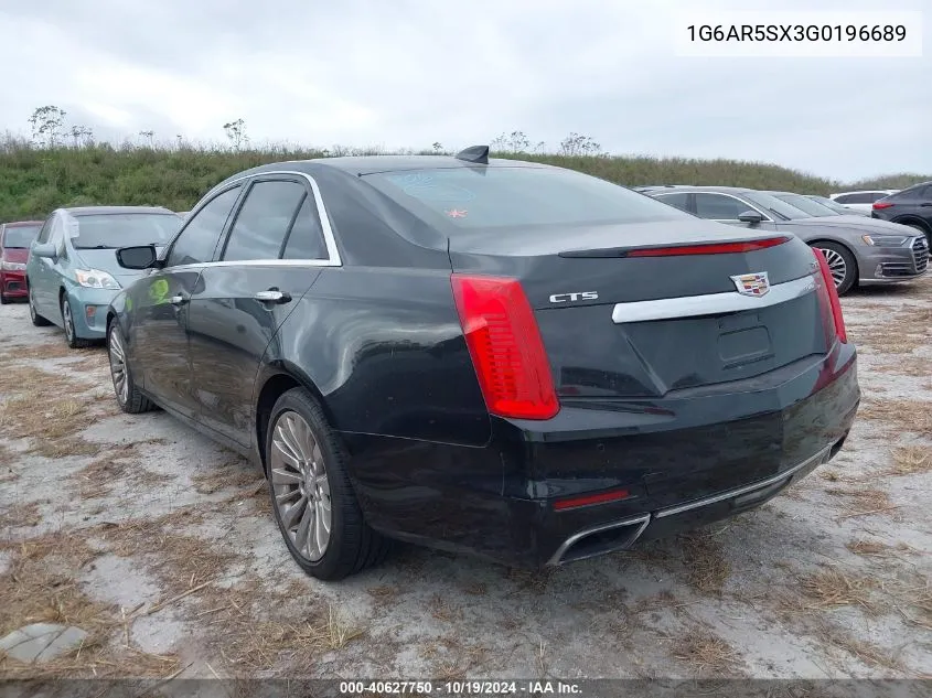 2016 Cadillac Cts Luxury Collection VIN: 1G6AR5SX3G0196689 Lot: 40627750