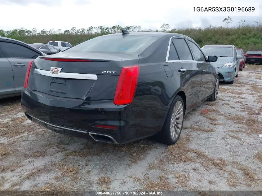 2016 Cadillac Cts Luxury Collection VIN: 1G6AR5SX3G0196689 Lot: 40627750