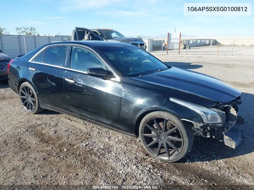 2016 Cadillac Cts VIN: 1G6AP5SX5G0100812 Lot: 40653104