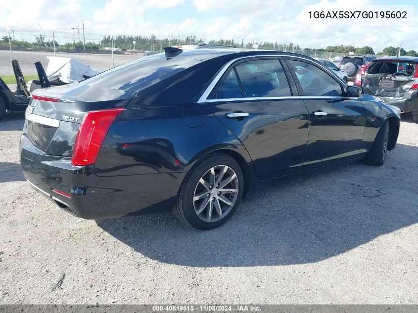 2016 Cadillac Cts Luxury Collection VIN: 1G6AX5SX7G0195602 Lot: 40819815