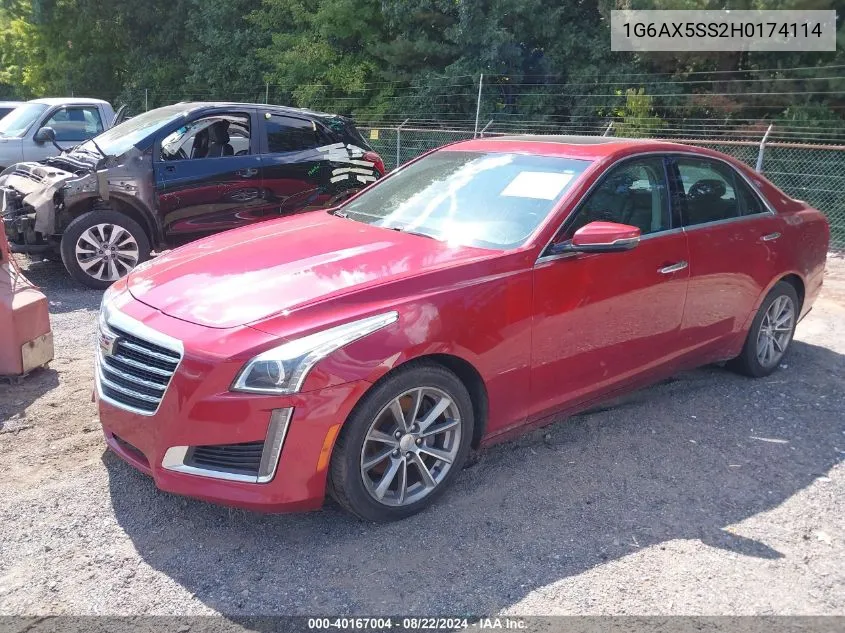 2017 Cadillac Cts Luxury VIN: 1G6AX5SS2H0174114 Lot: 40720157