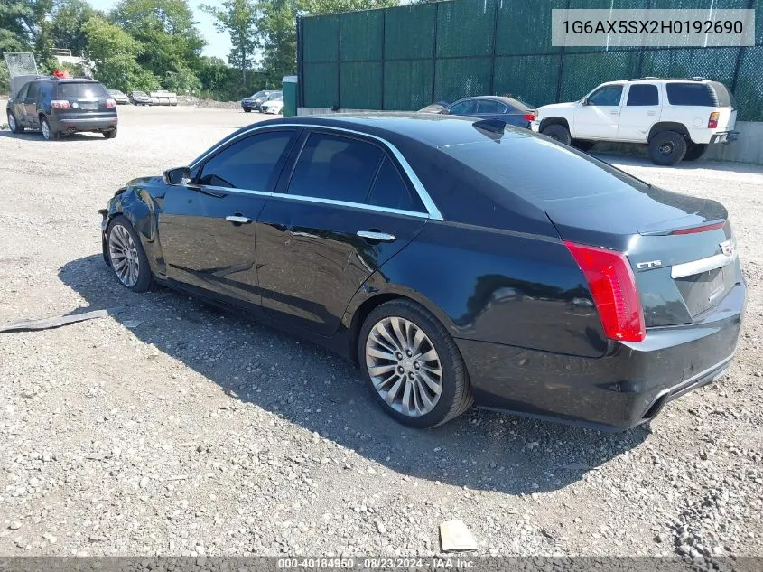 1G6AX5SX2H0192690 2017 Cadillac Cts Luxury