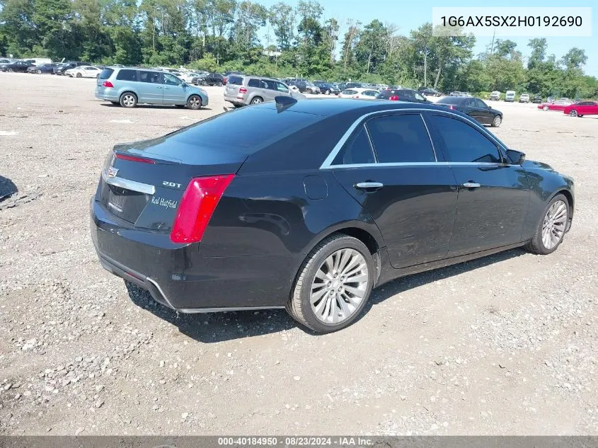 1G6AX5SX2H0192690 2017 Cadillac Cts Luxury